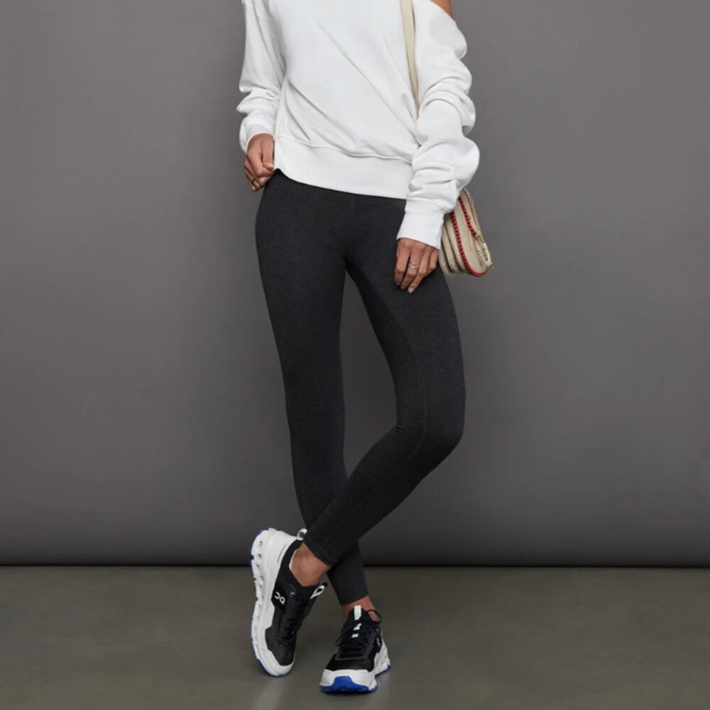 NWT Carbon38 Wrap Legging in Heather Melt - Charcoal Heather - L